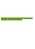 NRNP 6531 WEEK 3 KNOWLEDGE CHECK WITH 100% VERIFIED QUESTIONS, NRNP 6531 Week 10 Knowledge Check; Musculoskeletal Conditions and Neurologic Conditions, NRNP 6531-Primary Care Of Adults Across The Lifespan Midterm Exam Review & NRNP 6531 Final Exam Questio