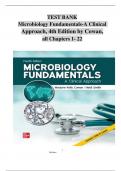 TEST BANK Microbiology Fundamentals-A Clinical Approach, 4th Edition by Cowan, all Chapters 1- 22  fully covered ISBN: 9781260702439