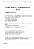 NCLEX QUESTION TRAINER EXPLANATIONS TEST 4