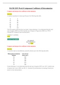 MATH 225N  Assignment Coefficient of Determination Question and answers