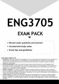 ENG3705 EXAM PACK 2024 - DISTINCTION GUARANTEED