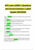 EPC exam (ASEP) | Questions and Correct Answers | Latest Update 2024/2025