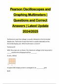 Pearson Oscilloscopes and Graphing Multimeters | Questions and Correct Answers | Latest Update 2024/2025