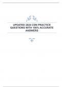 UPDATED 2024 CDN PRACTICE  QUESTIONS WITH 100% ACCURATE  ANSWERS