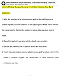 Lewis's Medical Surgical Nursing 11th Edition Harding Test Bank New! 2022/2023 Updated Complete Exam Bank, Ace on your Studies.