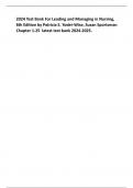 2024 Test Bank For Leading and Managing in Nursing, 8th Edition by Patricia S. Yoder-Wise, Susan Sportsman Chapter 1-25  latest test bank 2024-2025.