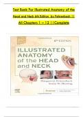  Test Bank For Illustrated Anatomy of the Head and Neck 6th Edition  by Fehrenbach || All Chapters 1 – 12 ||Complete  