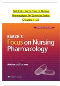 Test Bank - Karch Focus on Nursing Pharmacology 9th Edition by Tucker  Chapters 1 - 59  