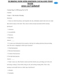 NURSING NOW 8TH EDITION CATALANO TEST BANK questions and answers 2021-22 Updated Catalano Page 1 of 19 Nursing Now 8e TB Catalano Chapter 1: The Growth of Nursing Questions 1. Nurses are often the primary, and frequently the only, defendants named when er