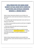 APEA PREDICTOR TEST BANK EXAM  NEWEST ACTUAL EXAM WITH COMPLETE  QUESTIONS AND DETAILED ANSWERS  GRADED A | BRAND NEW!!!