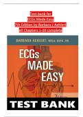 Test bank for  ECGs Made Easy 7th Edition by Barbara J Aehlert all Chapters 1-10 complete, ISBN: 9780323832939