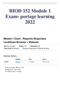 BIOD 152 Module 1 Exam- portage learning  2022 