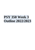 PSY 350 Week 3 Outline 2022/2023