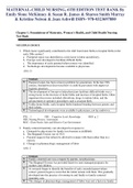 MATERNAL-CHILD NURSING, 6TH EDITION TEST BANK By Emily Slone McKinney & Susan R. James & Sharon Smith Murray & Kristine Nelson & Jean Ashwill ISBN- 978-0323697880  |  Chapter 1 to  55