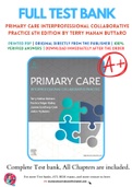 Test Bank for Primary Care: A Collaborative Practice 6th Edition By Terry Mahan Buttaro; Patricia Polgar-Bailey; Joanne Sandberg-Cook; JoAnn Trybulski Chapter 1-228 Complete Guide A+