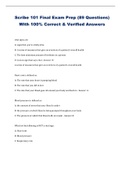 Scribe 101 Final Exam Prep (89 Questions) With 100% Correct & Verified Answers