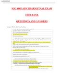 NSG 6005 ADV PHARM FINAL EXAM TEST BANK QUESTIONS AND ANSWERS