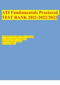 ATI Fundamentals Proctored TEST BANK 2021/2022/2023    CONSISTS OF PREVIOUS EXAMS GUARANTEED PASSSING BEST FOR REVISION SUCCES 100% 