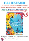 Test Bank for Varcarolis' Foundations of Psychiatric Mental Health Nursing A Clinical 9th Edition By Margaret Halter Chapter 1-36 Complete Guide A+