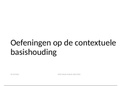 Oefeningen op de contextuele basishouding