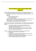 2022 HESI PN Mental Health Proctored ( Exam 8 ) Questions and  Verified Answers