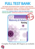 Test Banks For Introductory Maternity and Pediatric Nursing 4th Edition by Nancy T. Hatfield; Cynthia Kincheloe, 9781496346643, Chapter 1-42 Complete Guide