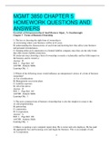 MGMT 3850 CHAPTER 5 HOMEWORK QUESTIONS AND ANSWERS