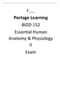 |SOLVED| - Elaborated-Portage Learning Anatomy & Physiology 2 Module 1 Exam-LATEST 2022 GARADED A+