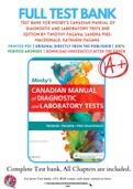 Test Bank For Mosby's Canadian Manual of Diagnostic and Laboratory Tests 2nd Edition by Timothy Pagana, Sandra Pike-MacDonald, Kathleen Pagana 9780323567466 Chapter 1-13 Complete Guide .