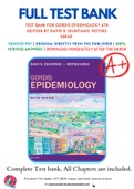 Test Bank For Gordis Epidemiology 6th Edition by David D Celentano, Moyses Szklo 9780323552295 Chapter 1-20 Complete Guide.