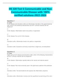 HS 320 Test 6 Communicable and Non Communicable Disease-with 100% verified solutions-2022-2024