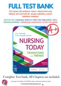 Test Bank For Nursing Today Transition and Trends 10th Edition by JoAnn Zerwekh; Ashley Zerwekh Garneau 9780323642088 Chapter 1-26 Complete Guide.