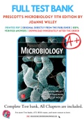 Test Bank for Prescott's Microbiology 11th Edition By Joanne Willey Chapter 1-43 Complete Guide A+