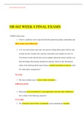 NR 602 WEEK 8 FINAL EXAMS GRADED A