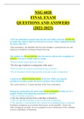 NSG 6020  FINAL EXAM QUESTIONS AND ANSWERS (2022-2023)