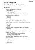 Exam (elaborations) CHEM 1120 PSYCHOLOGY TEST BANK Coon Journey 5e TB Chapter 8: Cognition, Language, Creativity, and Intelligence PSYCHOLOGY TEST BANK Coon Journey 5e TB Chapter 8: Cognition, Language, Creativity, and Intelligence MULTIPLE CHOICE 1. Unli