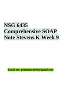 NSG 6435 Comprehensive SOAP Note Stevens.K Week 9