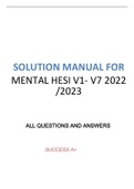 MENTAL HESI V1- V7 2022 /2023