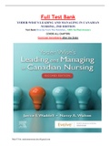 Test Bank - Yoder-Wise’s Leading And Managing In Canadian Nursing, 2nd Edition by Patricia S. Yoder-Wise, Janice Waddell, Nancy Walton 