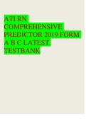 ATI RN COMPREHENSIVE PREDICTOR 2019 FORM A B C LATEST TESTBANK