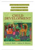 Test Bank for Child Development  10th Edition by Laura E. Berk  All Chapters 1-15 fully covered, 9780134412375