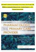  TEST BANK For Edmunds' Pharmacology for the Primary Care Provider, 5th Edition by Zambroski & Rebecca M Lutz | Verified Chapter's 1 - 73 | Complete Newest Version