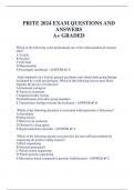 PRITE 2024 EXAM QUESTIONS AND  ANSWERS  A+ GRADED 