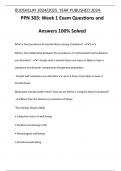 PPN 303: Week 1 Exam Questions and Answers 100% Solved