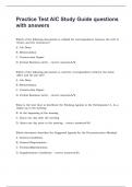 Practice Test AIC Study Guide questions with answers