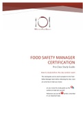 Summary Food Handlers License Test guide_ 2022. Food Handlers License Test guide_ 2022. Potentially Hazardous foods - any food that supports the rapid growth of microorganisms Three thermometers used for measuring food temperature - Bi-metallic stem (0-22