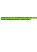 ATI PHARMACOLOGY PROCTORED EXAM 2021/2022 Correct & Verified Questions with Answers / Already Graded A , ATI RN Pharmacology Proctored Exam 2021/2022 , RN ATI Pharmacology Proctored Exam 2021 /2022 & ATI PHARMACOLOGY PROCTORED EXAM 2021.