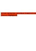 ATI RN MEDSURG 2019 PROCTORED EXAM (Answers Highlighted).