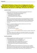 TEST BANK FOR Buttaro Primary Care A CA small, rural hospital is part of an Accountable Care Organization (ACO) and is designatedas a Level 1 ACO. What is part of this designation? a. Bonuses based on achievement of benchmarks b. Care coordination for chr