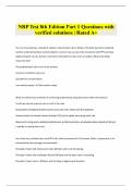 NRP Test 8th Edition Part 1 Questions with verified solutions | Rated A+